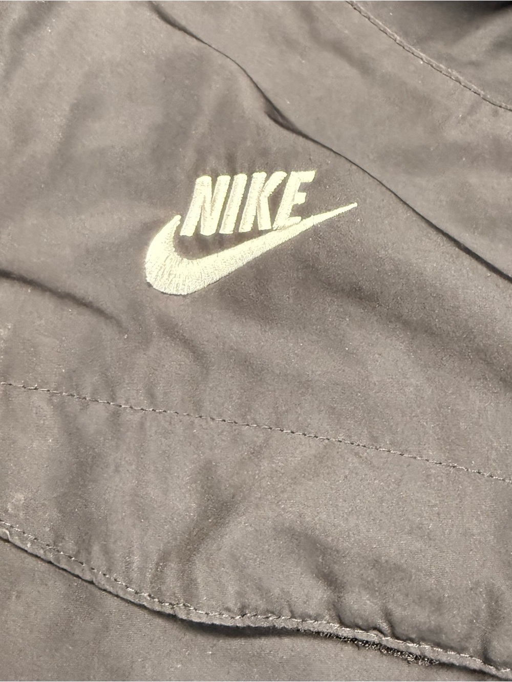 Nike Black Jacket with Tan Faux Fur Hood Trim - removable hood & fur - Picture 3 of 13